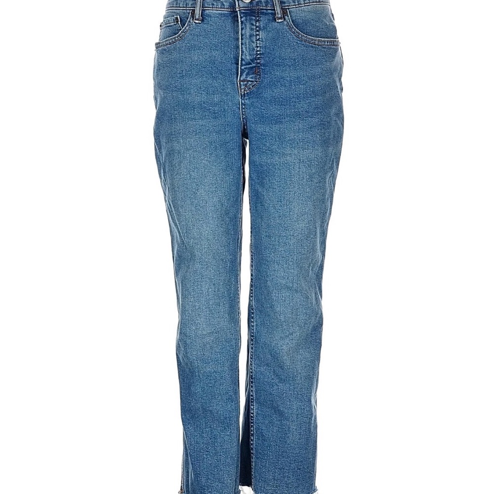 Free People Blue Straight Leg Jeans Short Size 29 Waist